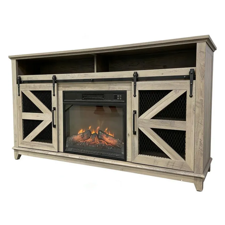 TV Stand with Electric Fireplace 66"