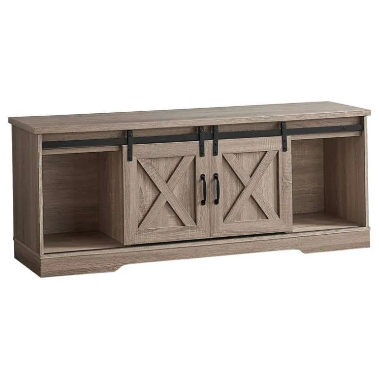 TV Stand with Sliding Doors 60" - Monarch