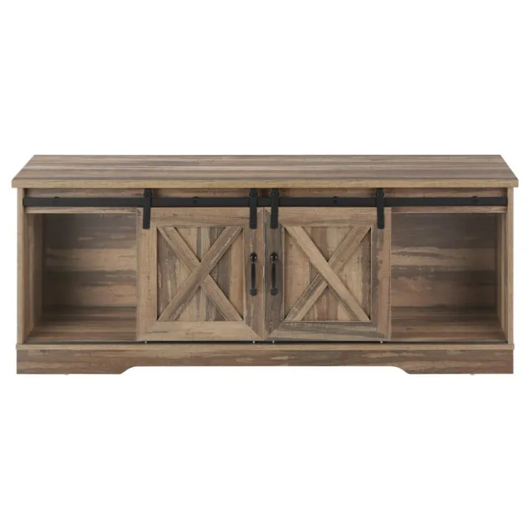 TV Stand with Sliding Doors 60" - Monarch
