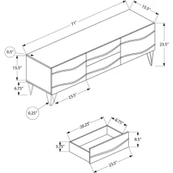 TV Stand with Storage 72" - Monarch