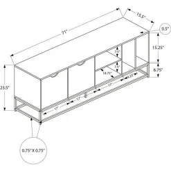 TV Stand with Storage 72" - Monarch