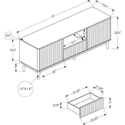 TV Stand with Storage 72