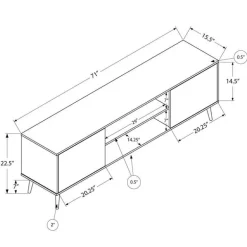 TV Stand with Storage 72" - Monarch