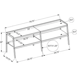 TV Stand with Storage 72" - Monarch
