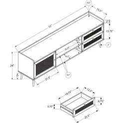 TV Stand with Storage 72