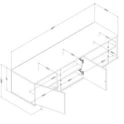 TV Stand with Storage 60