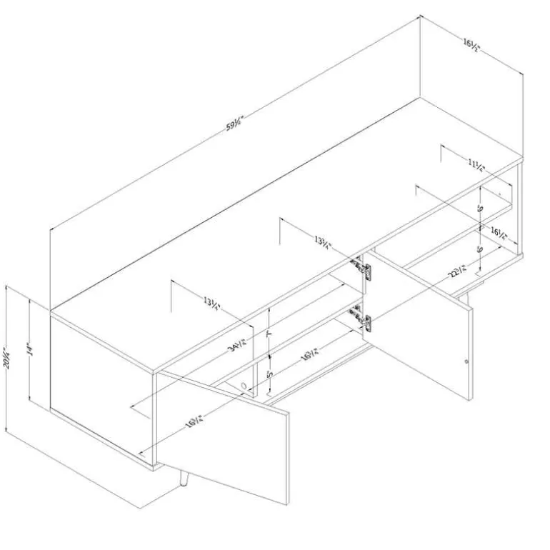 TV Stand with Storage 60" - South Shore