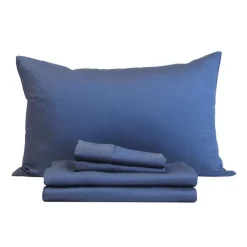 Twin Bamboo Bed Sheet Set - Blue