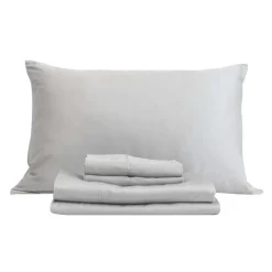 Twin Bamboo Bed Sheet Set - Cement Grey