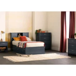 Twin Bed with 3-Drawer Storage and Headboard (39") - South Shore