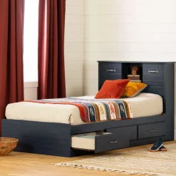 Twin Bed with 3-Drawer Storage and Headboard (39