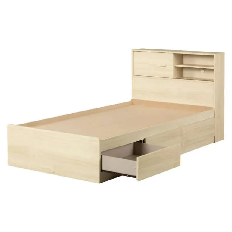 Twin Bed with 3-Drawer Storage and Headboard (39") - South Shore