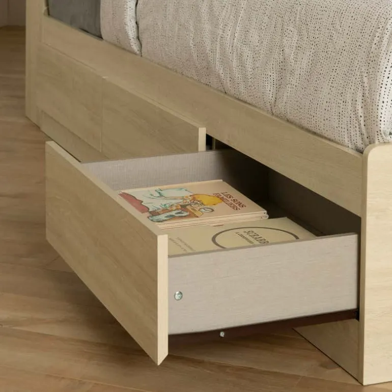 Twin Bed with 3-Drawer Storage and Headboard (39") - South Shore