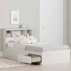 Twin Bed with 3-Drawer Storage and Headboard (39