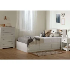Twin Bed with 3-Drawer Storage and Headboard (39