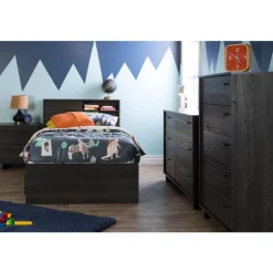 Twin Bed with 3-Drawer Storage and Headboard (39