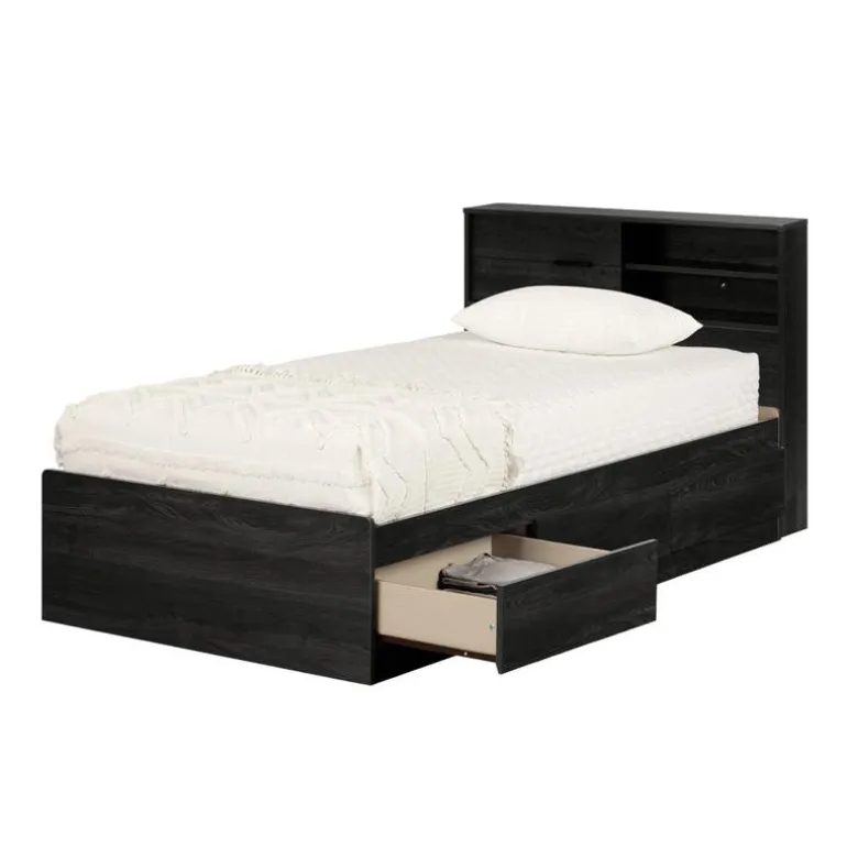 Twin Bed with 3-Drawer Storage and Headboard (39") - South Shore