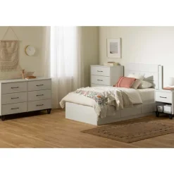 Twin Bed with 3-Drawer Storage and Headboard (39