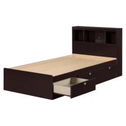 Twin Bed with 3-Drawer Storage and Headboard (39