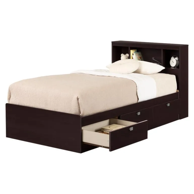 Twin Bed with 3-Drawer Storage and Headboard (39") - South Shore