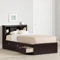 Twin Bed with 3-Drawer Storage and Headboard (39