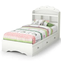 Twin Bed with 3-Drawer Storage and Headboard (39") - South Shore