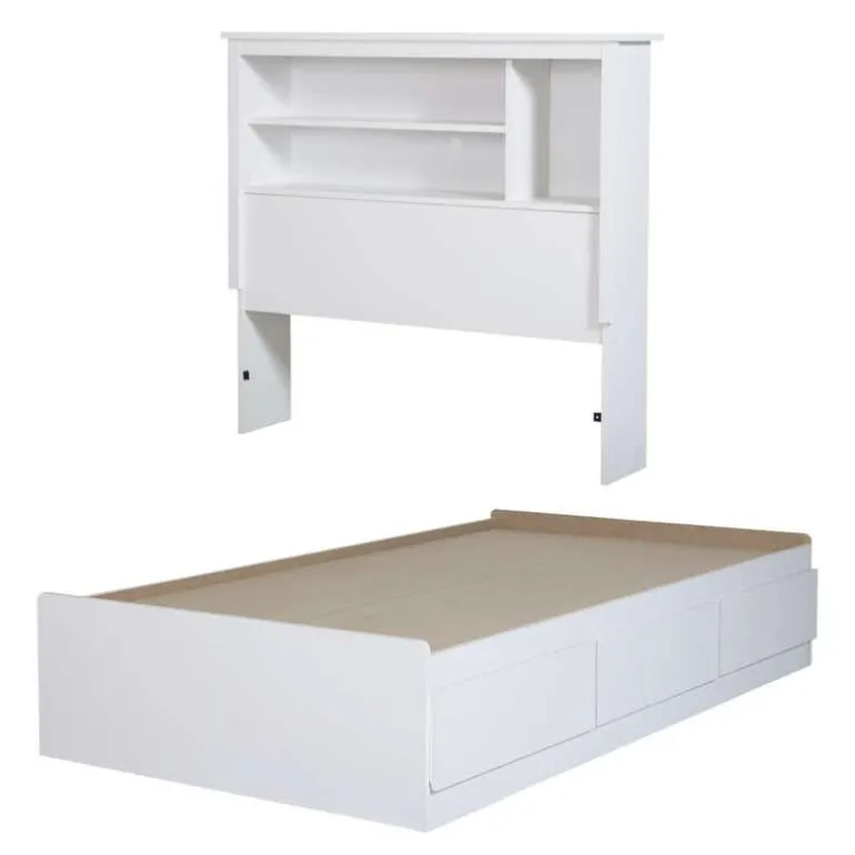 Twin Bed with 3-Drawer Storage and Headboard (39") - South Shore
