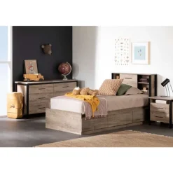Twin Bed With 3-Drawer Storage (39