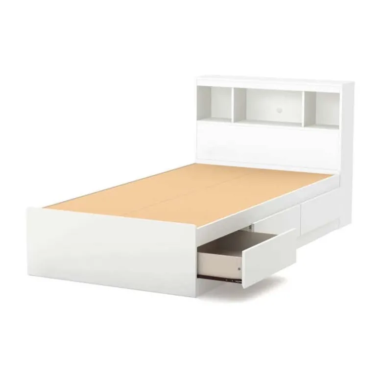 Twin Bed with 3-Drawer Storage and Headboard (39") - South Shore