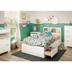 Twin Bed with 3-Drawer Storage and Headboard (39