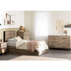 Twin Bed with 3-Drawer Storage and Headboard (39") - South Shore