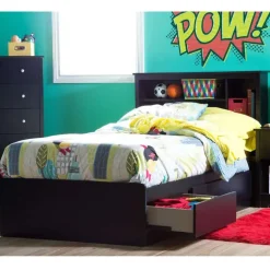 Twin Bed With 3-Drawer Storage (39