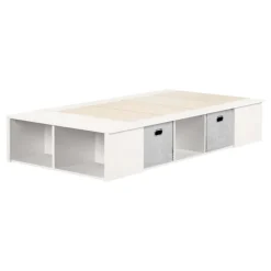 Twin Bed with Storage and Baskets (39
