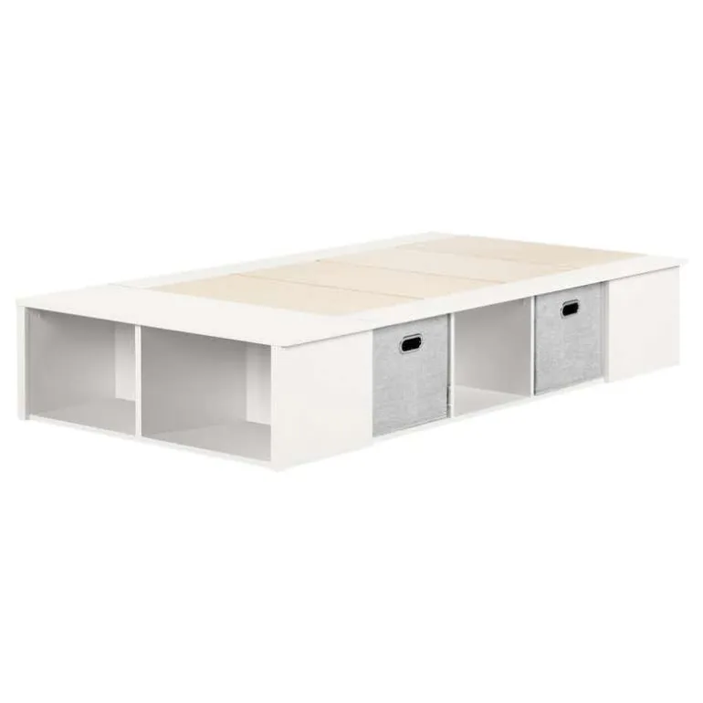 Twin Bed with Storage and Baskets (39") - South Shore