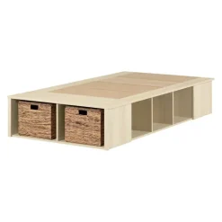 Twin Bed with Storage and Baskets (39