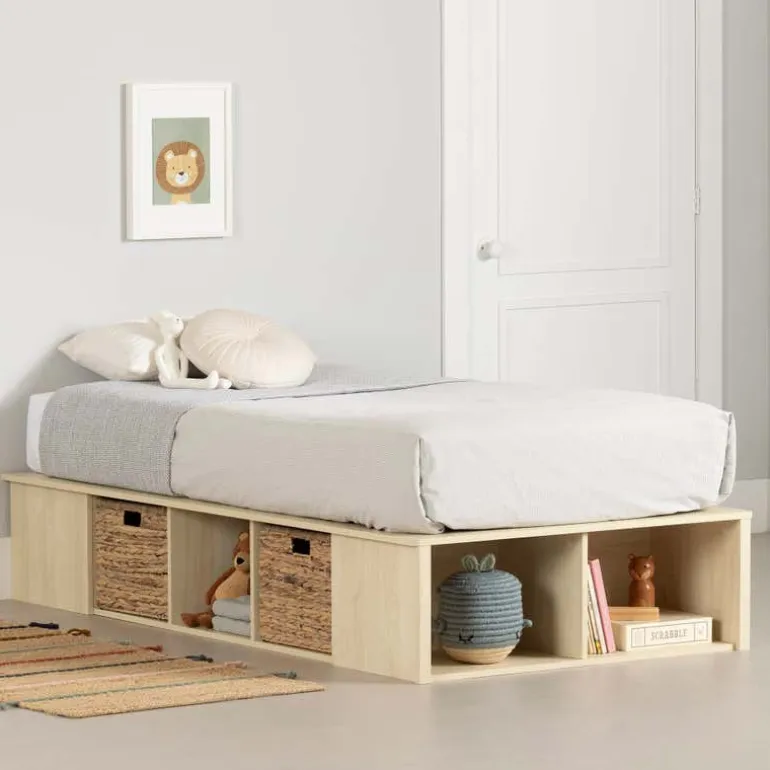 Twin Bed with Storage and Baskets (39") - South Shore