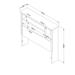 Twin Bookcase Headboard (39") - South Shore