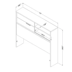 Twin Bookcase Headboard 39'' - South Shore