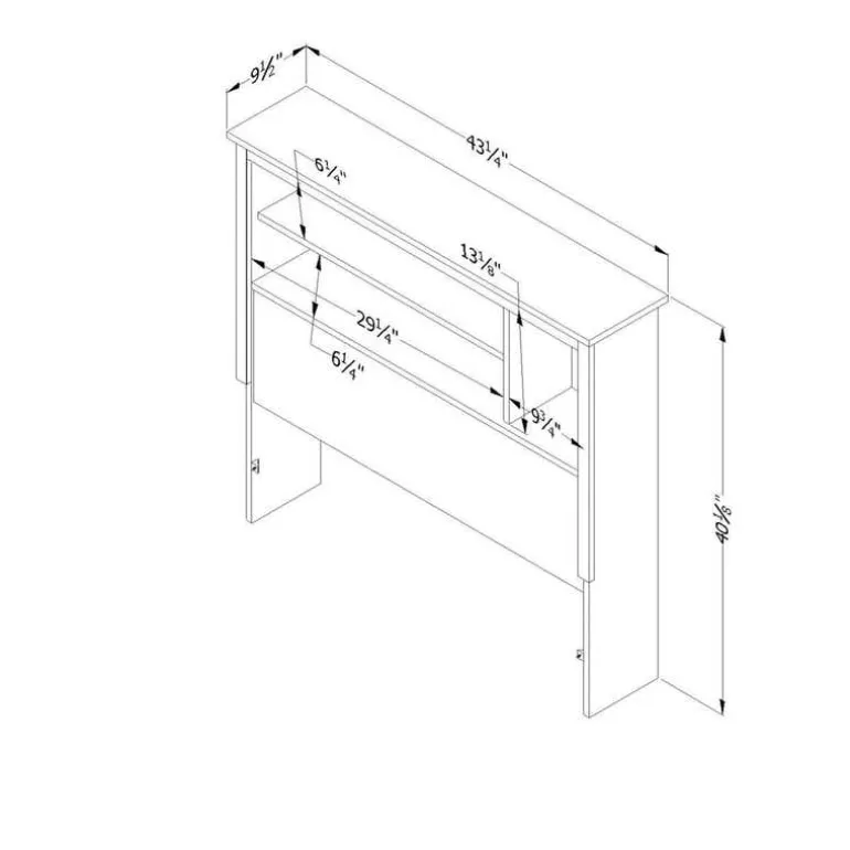 Twin Bookcase Headboard (39") - South Shore