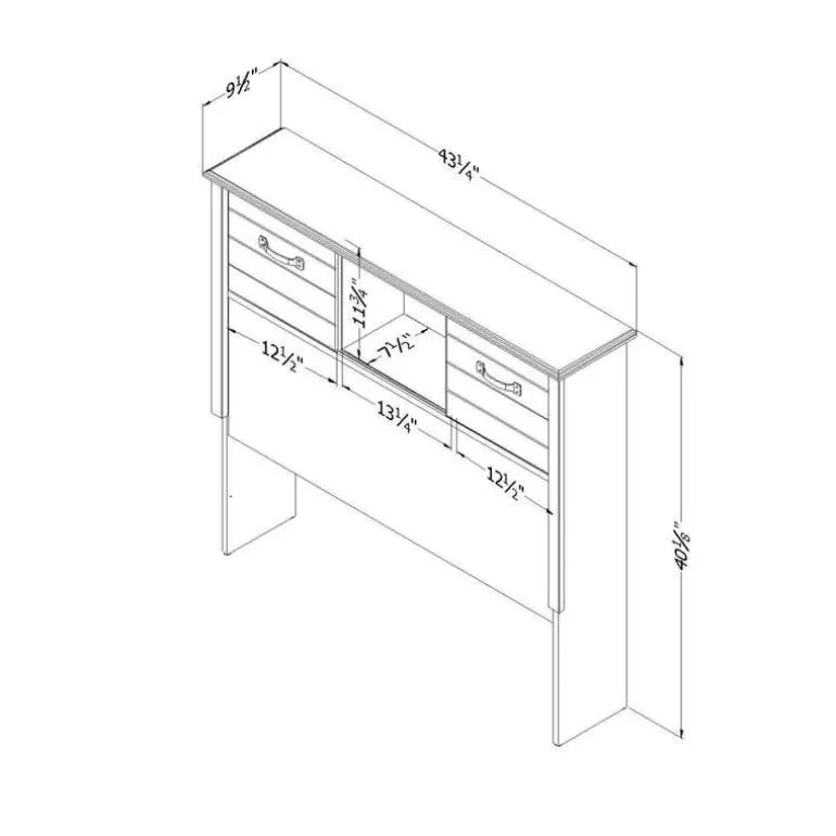 Twin Bookcase Headboard 39'' - South Shore