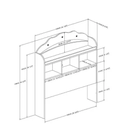 Twin Bookcase Headboard (39'') - South Shore
