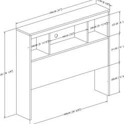 Twin Bookcase Headboard (39'') - South Shore