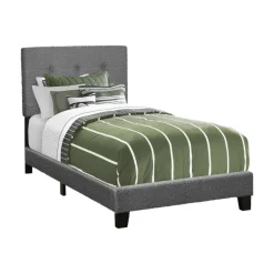 Twin Fabric Bed with Headboard (39")