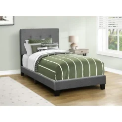Twin Fabric Bed with Headboard (39