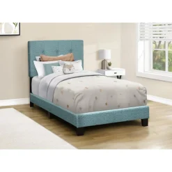 Twin Fabric Bed with Headboard (39")