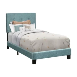 Twin Fabric Bed with Headboard (39