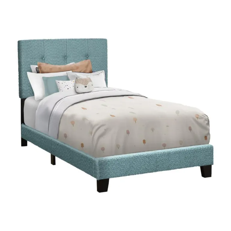 Twin Fabric Bed with Headboard (39")