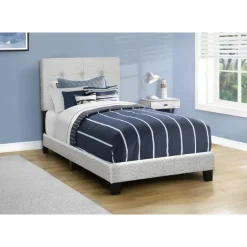 Twin Fabric Bed with Headboard (39