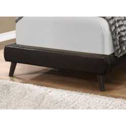 Twin Leather-Look Bed with Headboard (39")
