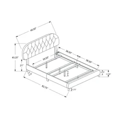 Twin Leather-Look Bed with Headboard (39
